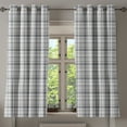 thumbnail image 1 of Ambesonne Geometric Grommet Curtain, Vertical Line Square, 50" x 63", Grey White, 1 of 6