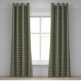 thumbnail image 1 of Ambesonne Geometric Grommet Curtain, Wavy Vertical Tiles, 50" x 120", Charcoal Grey Yellow, 1 of 6
