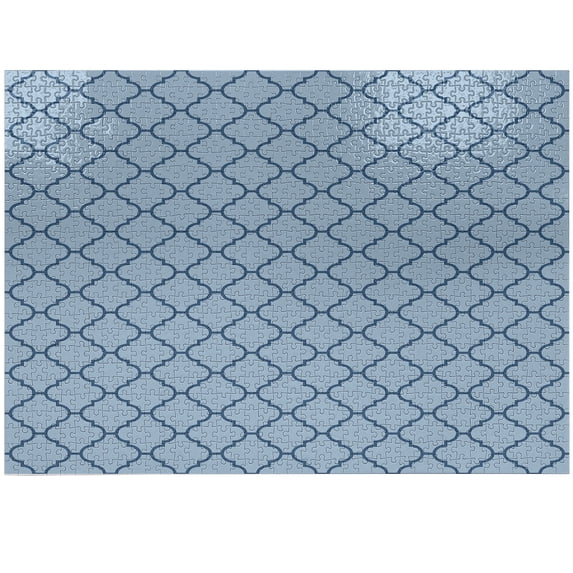 Ambesonne Geometric Jigsaw Puzzle Durable Cardboard, Simple Monochrome Pattern, 1000 pcs, Pale Azure