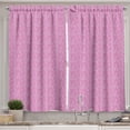 thumbnail image 1 of Ambesonne Geometric Kitchen Curtains, Abstract Line Leaves Art, 55"x24", Soft Pink and Pale Mauve, 1 of 3