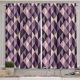 thumbnail image 1 of Ambesonne Geometric Kitchen Curtains, Abstract Style Triangles, 55"x39", Dark Purple Lilac, 1 of 3