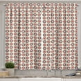 thumbnail image 1 of Ambesonne Geometric Kitchen Curtains, Circles Geometrical Art, 55"x39", Multicolor, 1 of 2