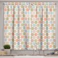 Ambesonne Geometric Kitchen Curtains, Colorful Hexagons Plot, 55"x45