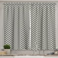 thumbnail image 1 of Ambesonne Geometric Kitchen Curtains, Creative Rhombus Grid, 55"x45", Charcoal Grey Eggshell, 1 of 3