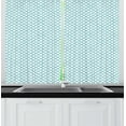 thumbnail image 1 of Ambesonne Geometric Kitchen Curtains, Crossed Lines Rhombus, 55"x45", Pale Seafoam Multicolor, 1 of 3