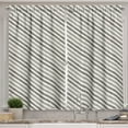 thumbnail image 1 of Ambesonne Geometric Kitchen Curtains, Diagonal Line Composition, 55"x45", Coconut and Black, 1 of 1