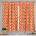 thumbnail image 1 of Ambesonne Geometric Kitchen Curtains, Flowers in Hexagons Art, 55"x24", Dark Pink and Pale Orange, 1 of 1