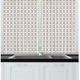 thumbnail image 1 of Ambesonne Geometric Kitchen Curtains, Half Circle Geometric, 55"x39", Charcoal Grey Pearl, 1 of 2