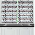 thumbnail image 1 of Ambesonne Geometric Kitchen Curtains, Hand Drawn Dots Lines, 55"x39", Multicolor, 1 of 2