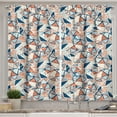thumbnail image 1 of Ambesonne Geometric Kitchen Curtains, Lines Dots Grungy Art, 55"x36", Burnt Sienna Night Blue, 1 of 1