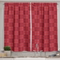thumbnail image 1 of Ambesonne Geometric Kitchen Curtains, Modern Grunge Square Art, 55"x24", Paprika Indigo Ceil Blue, 1 of 3