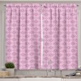 thumbnail image 1 of Ambesonne Geometric Kitchen Curtains, Neutral Flowers Boho Art, 55"x45", Soft Pink Pink, 1 of 3