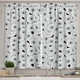thumbnail image 1 of Ambesonne Geometric Kitchen Curtains, Overlapping Spirals, 55"x45", Black White and Grey, 1 of 3