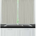 thumbnail image 1 of Ambesonne Geometric Kitchen Curtains, Rhombus Star Pattern, 55"x45", Ivory and Grey, 1 of 1