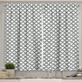 thumbnail image 1 of Ambesonne Geometric Kitchen Curtains, Simple Monochrome Forms, 55"x45", White Charcoal Grey, 1 of 3