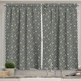 thumbnail image 1 of Ambesonne Geometric Kitchen Curtains, Simplistic Rhombus, 55"x39", Black White and Yellow, 1 of 3