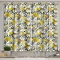 thumbnail image 1 of Ambesonne Geometric Kitchen Curtains, Sketchy Circles, 55"x39", White Beige, 1 of 3