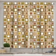 thumbnail image 1 of Ambesonne Geometric Kitchen Curtains, Square Shape Pattern, 55"x39", Multicolor, 1 of 3