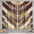 thumbnail image 1 of Ambesonne Geometric Kitchen Curtains, Stripes Dimensional Art, 55"x24", Camel Brown, 1 of 1
