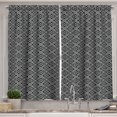 thumbnail image 1 of Ambesonne Geometric Kitchen Curtains, Stripy Flooring Motif, 55"x39", Black Grey and White, 1 of 2