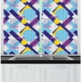 thumbnail image 1 of Ambesonne Geometric Kitchen Curtains, Various Colorful Shapes, 55"x45", Indigo Pink Yellow, 1 of 1