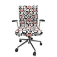 thumbnail image 1 of Ambesonne Geometric Office Chair Cover Stretchable High Back, Brushstroke Circle Art, Blush Grey, 1 of 6