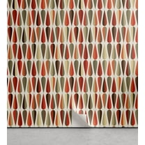 Ambesonne Geometric Peel & Stick Wallpaper for Home, 70s Retro Style, 13"x36", Multicolor