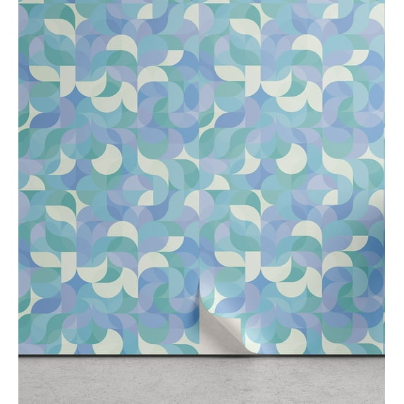 Ambesonne Geometric Peel & Stick Wallpaper for Home, Contemporary Mosaic Motif, 13"x100", Multicolor