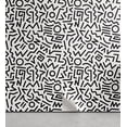 thumbnail image 1 of Ambesonne Geometric Peel & Stick Wallpaper for Home, Vintage Lines Circles, 13"x100", Black White, 1 of 6