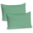 thumbnail image 1 of Ambesonne Geometric Pillow Sham 2 Pack, Bicolour Design Gingham, 30"x20", Mustard and Sky Blue, 1 of 3