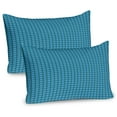 thumbnail image 1 of Ambesonne Geometric Pillow Sham 2 Pack, Modern Rounds Grid Art, 36"x20", Sky Blue Quartz, 1 of 3