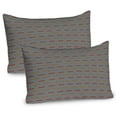 thumbnail image 1 of Ambesonne Geometric Pillow Sham 2 Pack, Rectangular Blocks, 26"x20", Orange Black and White, 1 of 3