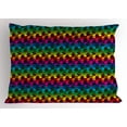 thumbnail image 1 of Ambesonne Geometric Pillow Sham, Digital Game Style, 26" X 20", Multicolor, 1 of 2