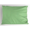 thumbnail image 1 of Ambesonne Geometric Pillow Sham, Green White Gingham, 36" X 20", Green and White, 1 of 2