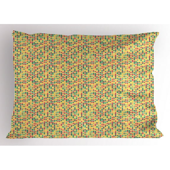 Ambesonne Geometric Pillow Sham, Gummy Candy-Like, 26" X 20", Multicolor