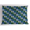 thumbnail image 1 of Ambesonne Geometric Pillow Sham, Mosaic Checks Pattern, 36" X 20", Lime Green Pale Blue, 1 of 2