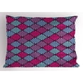 thumbnail image 1 of Ambesonne Geometric Pillow Sham, Motif, 26" X 20", Aqua Magenta Violet, 1 of 2