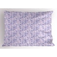 thumbnail image 1 of Ambesonne Geometric Pillow Sham, Ornate Spiral Pattern, 36" X 20", Lavender Blue and Lilac, 1 of 2
