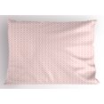 thumbnail image 1 of Ambesonne Geometric Pillow Sham, Squares Polka Dots, 36" X 20", Pale Pink White, 1 of 2