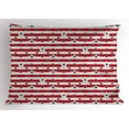thumbnail image 1 of Ambesonne Geometric Pillow Sham, Stars and Stripe Theme, 26" X 20", Navy Blue Coconut Red, 1 of 2
