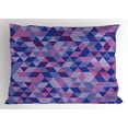 thumbnail image 1 of Ambesonne Geometric Pillow Sham, Triangles Low Poly, 26" X 20", Multicolor, 1 of 2