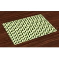 thumbnail image 1 of Ambesonne Geometric Place Mats Set of 4, Abstract Grid Style Retro, Standard Size, Multicolor, 1 of 4