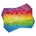 thumbnail image 1 of Ambesonne Geometric Place Mats Set of 4, Triangle Daimond, Standard Size, Multicolor, 1 of 4