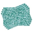thumbnail image 1 of Ambesonne Geometric Place Mats Set of 4, Triangle Mosaic Shape, Standard Size, Teal Green, 1 of 6