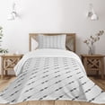 thumbnail image 1 of Ambesonne Geometric Quilted Bedspread Set 2 Pcs, Classical Abstract, Twin Size, Grey Beige, 1 of 6