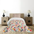 thumbnail image 1 of Ambesonne Geometric Quilted Bedspread Set 2 Pcs, Doodle Rainbow Style, Twin Size, Multicolor, 1 of 5