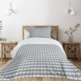 thumbnail image 1 of Ambesonne Geometric Quilted Bedspread Set 2 Pcs, Nested Diamond Line, Twin Size, Dried Rose Slate Blue, 1 of 5