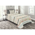 thumbnail image 1 of Ambesonne Geometric Quilted Bedspread Set 2 Pcs, Soft Tribal Arrows, Twin Size, Multicolor, 1 of 6