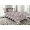 thumbnail image 1 of Ambesonne Geometric Quilted Bedspread Set 2 Pcs, Vertical Line Art, Twin Size, Warm Taupe Pink White, 1 of 3