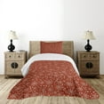 thumbnail image 1 of Ambesonne Geometric Quilted Bedspread Set 2 Pcs, Winter Season Holiday, Twin Size, Ruby White, 1 of 6